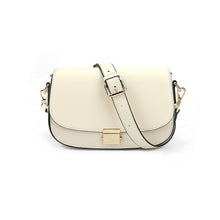 Load image into Gallery viewer, Genuine leather ladies shoulder bag new texture buckle saddle bag