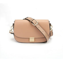Load image into Gallery viewer, Genuine leather ladies shoulder bag new texture buckle saddle bag