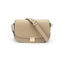 Load image into Gallery viewer, Genuine leather ladies shoulder bag new texture buckle saddle bag