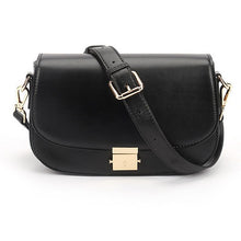 Load image into Gallery viewer, Genuine leather ladies shoulder bag new texture buckle saddle bag