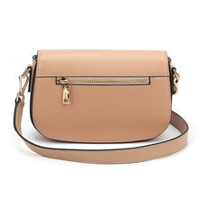 Load image into Gallery viewer, Genuine leather ladies shoulder bag new texture buckle saddle bag