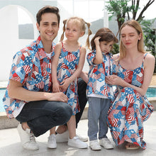 Load image into Gallery viewer, Geometric Family Matching Clothing Look Independence Day Mother And