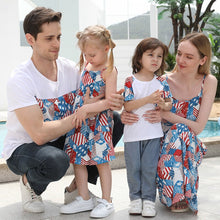 Load image into Gallery viewer, Geometric Family Matching Clothing Look Independence Day Mother And