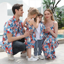 Load image into Gallery viewer, Geometric Family Matching Clothing Look Independence Day Mother And