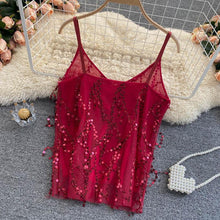 Load image into Gallery viewer, Girl Outdoor Wear Embroidery Sequins Tassel Vest Women&#39;s Summer Wear - Sophornlilly