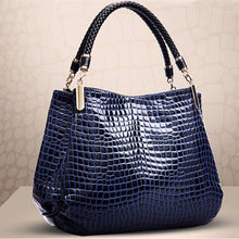 Load image into Gallery viewer, Crocodile Pu Leather Messenger Bags Large Capacity Women Bags