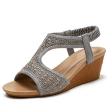 Load image into Gallery viewer, Women Sandals  Open Toe 5cm Wedge Heels Zip Soft