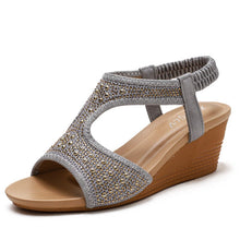 Load image into Gallery viewer, Women Sandals  Open Toe 5cm Wedge Heels Zip Soft