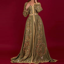 Load image into Gallery viewer, Glittler Sequins Arabic Prom Dresses Custom Made Women Plus Size