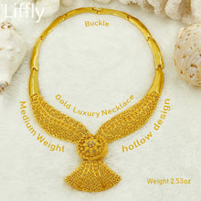 Load image into Gallery viewer, Gold Jewelry Set Dubai African Jewelry Sets for Women Hollow Golden