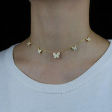 Load image into Gallery viewer, Gold Silver Color CZ Butterfly Pendant Necklace For Women Jewelry Cute - Sophornlilly