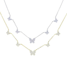 Load image into Gallery viewer, Gold Silver Color CZ Butterfly Pendant Necklace For Women Jewelry Cute - Sophornlilly