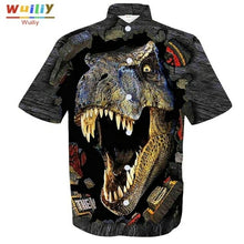 Load image into Gallery viewer, Graphic Dinosaur Button Down Shirt For Men Novelty Beach 3D Pattern
