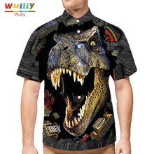 Load image into Gallery viewer, Graphic Dinosaur Button Down Shirt For Men Novelty Beach 3D Pattern