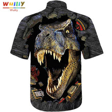Load image into Gallery viewer, Graphic Dinosaur Button Down Shirt For Men Novelty Beach 3D Pattern