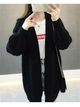 Load image into Gallery viewer, Long Sweater Cardigans Lantern Sleeve Open