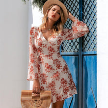 Load image into Gallery viewer, Chiffon Floral Beach Ruffles Casual Summer Boho