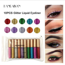 Load image into Gallery viewer, HANDAIYAN 10 Colors/pack Matte Color Eyeliner Kit Makeup Waterproof