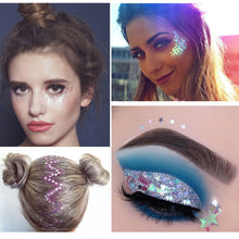 Load image into Gallery viewer, HANDAIYAN Glitter Eyeshadow palette shinny Sequins eye shadow cream