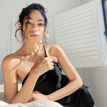Load image into Gallery viewer, Black One Shoulder Nightdress Women Sexy Sleeveless Dresses