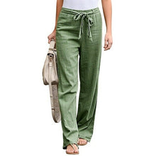 Load image into Gallery viewer, Women Pants Linen Cotton Casual Pants Solid