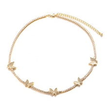 Load image into Gallery viewer, Butterfly Necklace, Gold Plated Butterfly Layer Necklaces