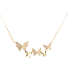 Load image into Gallery viewer, Butterfly Necklace, Gold Plated Butterfly Layer Necklaces