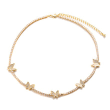 Load image into Gallery viewer, Butterfly Necklace, Gold Plated Butterfly Layer Necklaces