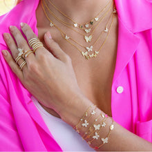 Load image into Gallery viewer, Butterfly Necklace, Gold Plated Butterfly Layer Necklaces