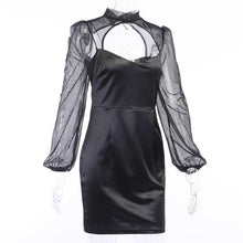 Load image into Gallery viewer, Sexy Dress Black Mesh Harajuku Dark Cut Out Bodycon Backless - Sophornlilly