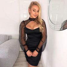 Load image into Gallery viewer, Sexy Dress Black Mesh Harajuku Dark Cut Out Bodycon Backless - Sophornlilly