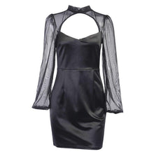Load image into Gallery viewer, Sexy Dress Black Mesh Harajuku Dark Cut Out Bodycon Backless - Sophornlilly