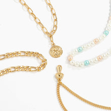 Load image into Gallery viewer, Fashion Multi layered Chain Pearl Necklace Vintage