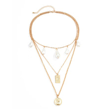 Load image into Gallery viewer, Vintage Baroque Irregular Pearl Chain Choker Necklace
