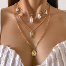 Load image into Gallery viewer, Vintage Baroque Irregular Pearl Chain Choker Necklace