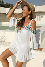 Load image into Gallery viewer, Hand Crochet Flower Random Stitching Sexy Suspender Dress Strapless - Sophornlilly