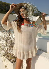 Load image into Gallery viewer, Hand Crochet Flower Random Stitching Sexy Suspender Dress Strapless - Sophornlilly