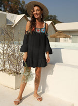 Load image into Gallery viewer, Hand Crochet Flower Random Stitching Sexy Suspender Dress Strapless - Sophornlilly