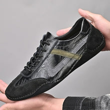 Load image into Gallery viewer, Handmade Leather Shoes Men Outdoor Walking Breathable Men Loafers Slip