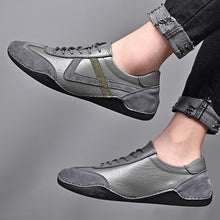 Load image into Gallery viewer, Handmade Leather Shoes Men Outdoor Walking Breathable Men Loafers Slip