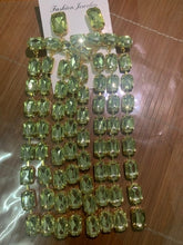 Load image into Gallery viewer, Handmade Rhinestone Long Fringed Big Drop Earrings