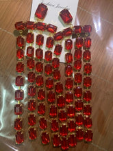 Load image into Gallery viewer, Handmade Rhinestone Long Fringed Big Drop Earrings