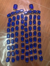 Load image into Gallery viewer, Handmade Rhinestone Long Fringed Big Drop Earrings