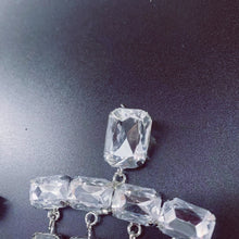Load image into Gallery viewer, Handmade Rhinestone Long Fringed Big Drop Earrings