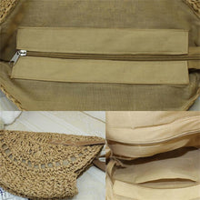 Load image into Gallery viewer, Handmade Round Rattan Woven Straw Bag Summer Women Shoulder Bags Girls
