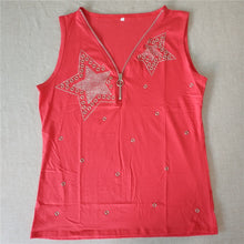 Load image into Gallery viewer, Casual Sexy Diamonds T Shirt Women Tank Top
