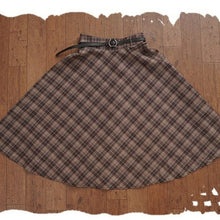 Load image into Gallery viewer, Girl Retro Diagonal Plaid Skirt Women Preppy Style Retro