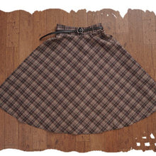 Load image into Gallery viewer, Girl Retro Diagonal Plaid Skirt Women Preppy Style Retro