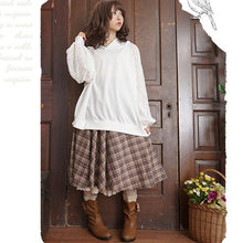 Load image into Gallery viewer, Girl Retro Diagonal Plaid Skirt Women Preppy Style Retro