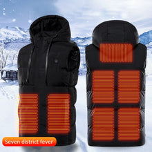 Load image into Gallery viewer, Heated Vest Heating Down Vest Winter Warm Electric Heating Down Vest